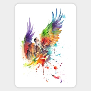 Rainbow Castiel Sticker